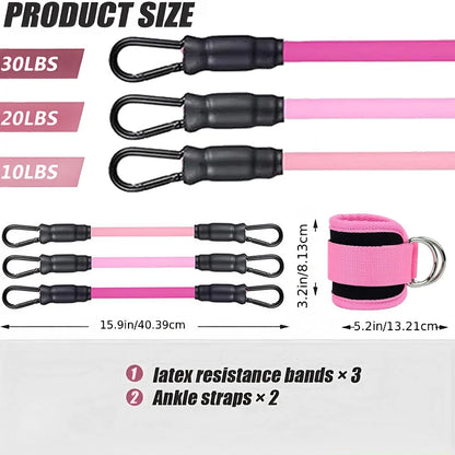 Ankle Straps Resistance Band Set