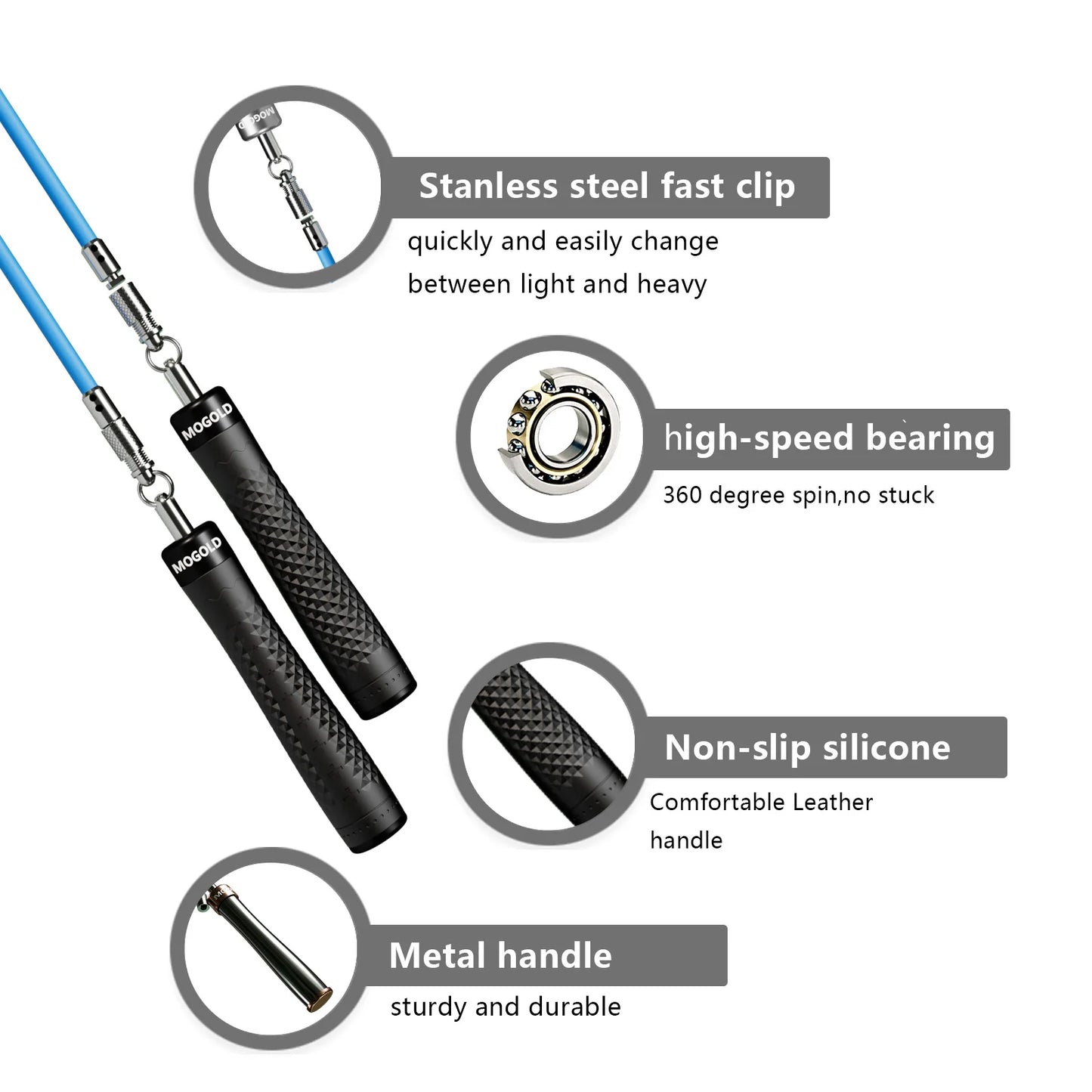 MOGOLD Weighted Jump Rope